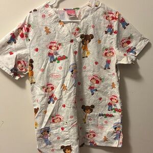 Strawberry shortcake scrub top